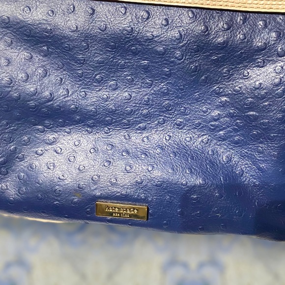 KATE SPADE FULL ZIP BOW 20-01-04 DARCY NAVY BLUE/IVORY PURSE - Picture 6 of 8